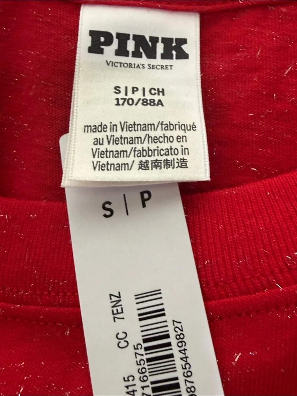 PINK Victoria's Secret Campus Cotton T-shirt in Bright Vermillion - Picture 5 of 9